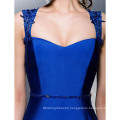 Beautiful Back Plus Size Petite Trumpet Mermaid Queen Anne Sweep Brush Train Jersey with Beading Crystal Evening Dress